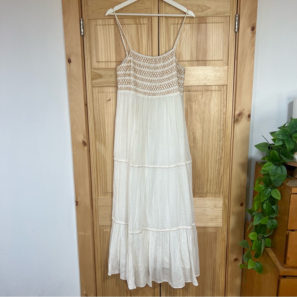 Zara Combination Tiered Midi Dress L BROWN / WHITE
REF. 7521/335 - Picture 5 of 9